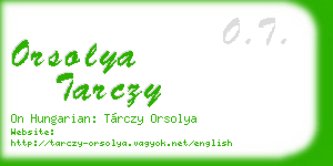 orsolya tarczy business card